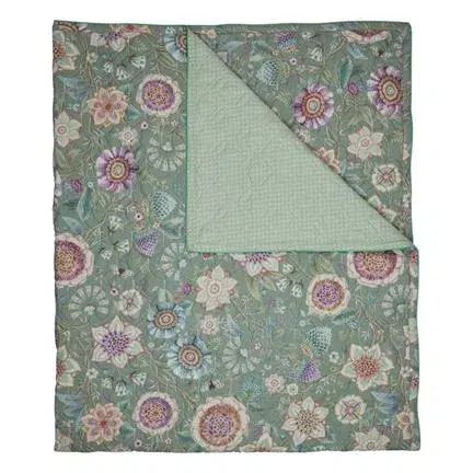 Pip Studio Bedsprei Viva Las Flores Groen